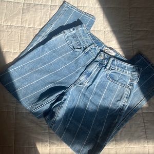 Pacsun Mid/High Rise Stripped Light Wash Jeans
